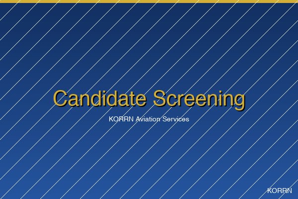 Background Verification HR recruitment service — KORRN Aviation Services Private Limited